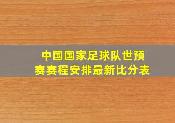 中国国家足球队世预赛赛程安排最新比分表