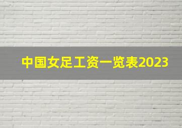 中国女足工资一览表2023