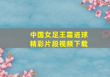 中国女足王霜进球精彩片段视频下载