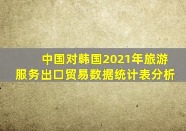 中国对韩国2021年旅游服务出口贸易数据统计表分析