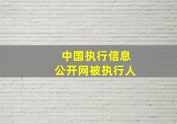 中国执行信息公开网被执行人