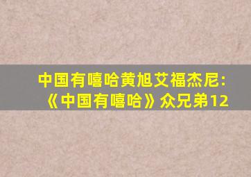 中国有嘻哈黄旭艾福杰尼:《中国有嘻哈》众兄弟12