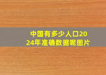 中国有多少人口2024年准确数据呢图片