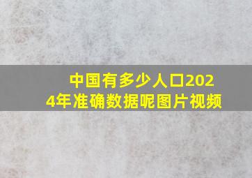 中国有多少人口2024年准确数据呢图片视频