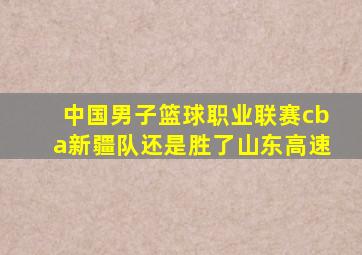 中国男子篮球职业联赛cba新疆队还是胜了山东高速