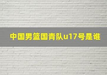 中国男篮国青队u17号是谁