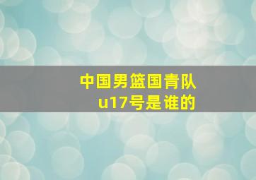 中国男篮国青队u17号是谁的