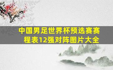 中国男足世界杯预选赛赛程表12强对阵图片大全