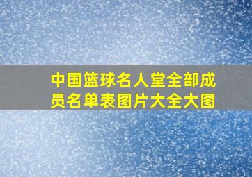 中国篮球名人堂全部成员名单表图片大全大图