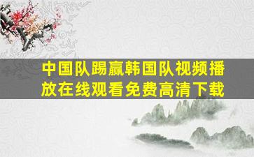 中国队踢赢韩国队视频播放在线观看免费高清下载