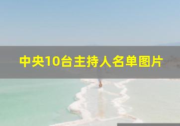 中央10台主持人名单图片