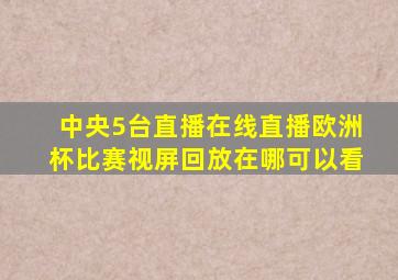 中央5台直播在线直播欧洲杯比赛视屏回放在哪可以看