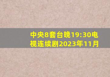 中央8套台晚19:30电视连续剧2023年11月