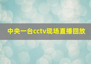 中央一台cctv现场直播回放