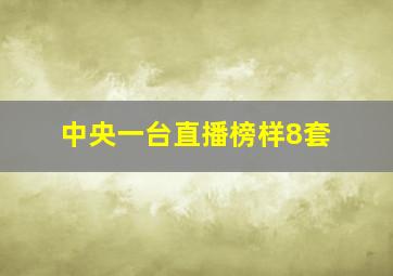 中央一台直播榜样8套