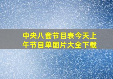 中央八套节目表今天上午节目单图片大全下载