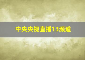 中央央视直播13频道