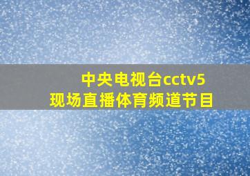 中央电视台cctv5现场直播体育频道节目