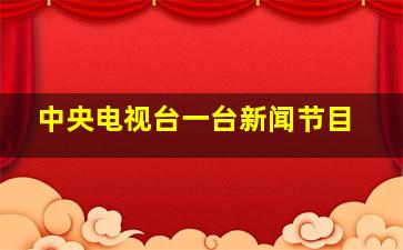 中央电视台一台新闻节目