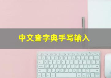 中文查字典手写输入