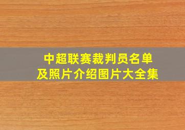 中超联赛裁判员名单及照片介绍图片大全集