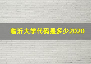 临沂大学代码是多少2020