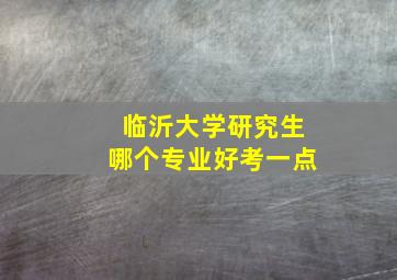 临沂大学研究生哪个专业好考一点