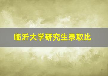 临沂大学研究生录取比