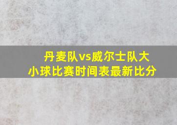 丹麦队vs威尔士队大小球比赛时间表最新比分