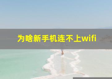 为啥新手机连不上wifi