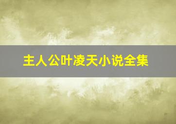 主人公叶凌天小说全集