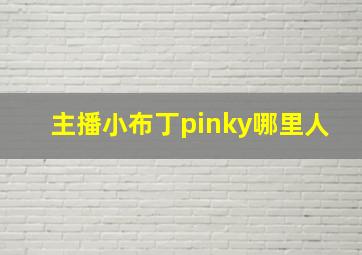 主播小布丁pinky哪里人