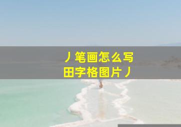 丿笔画怎么写田字格图片丿