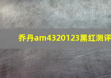 乔丹am4320123黑红测评