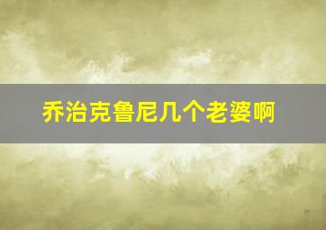 乔治克鲁尼几个老婆啊