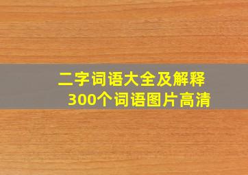 二字词语大全及解释300个词语图片高清