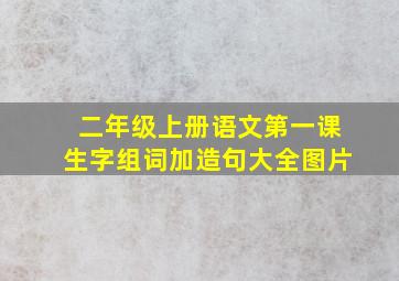 二年级上册语文第一课生字组词加造句大全图片