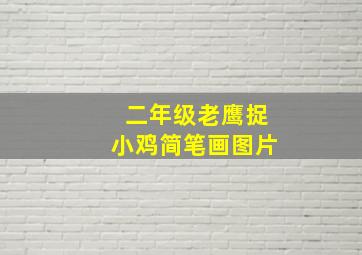 二年级老鹰捉小鸡简笔画图片