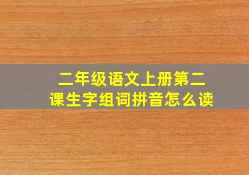 二年级语文上册第二课生字组词拼音怎么读