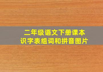 二年级语文下册课本识字表组词和拼音图片