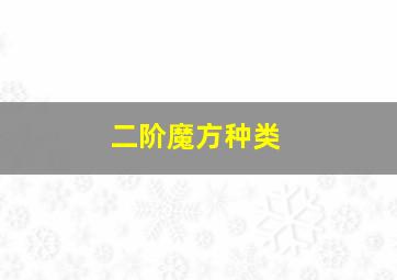 二阶魔方种类