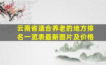 云南省适合养老的地方排名一览表最新图片及价格