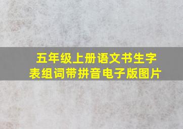 五年级上册语文书生字表组词带拼音电子版图片