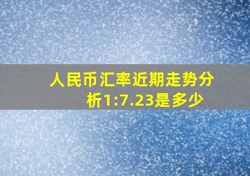 人民币汇率近期走势分析1:7.23是多少