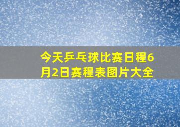 今天乒乓球比赛日程6月2日赛程表图片大全