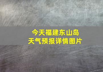 今天福建东山岛天气预报详情图片