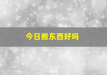 今日搬东西好吗