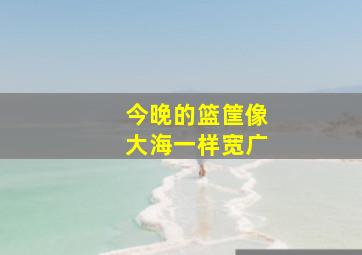 今晚的篮筐像大海一样宽广