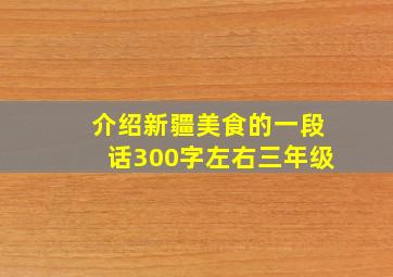 介绍新疆美食的一段话300字左右三年级