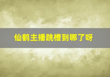 仙鹤主播跳槽到哪了呀